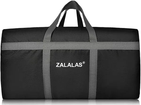 ZALALAS Travel Duffle Bag, 96L Extra Large Lightweight Holdall Bag, Foldable Duffel Bag for Men Women, Black