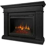 Real Flame Centennial Grand 55.5 in. Freestanding Wooden Electric Fireplace in Black 8770E-BK