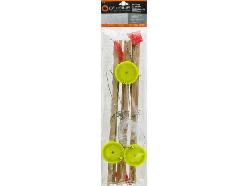 Celsius Multi 3 Pack Tip-Up with Tackle, One Size