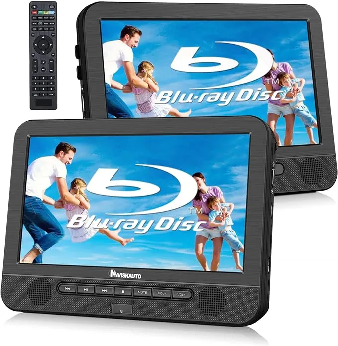 ⚡️NAVISKAUTO 10.1&#034; Blu-Ray Car Player ?One Screen Only? -Supports 1080p