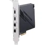 ASUS ThunderboltEX 4 with Intel® Thunderbolt™ 4 JHL 8540 Controller, 2 USB Type-C Ports, up to 40Gb/s bi-Directional Bandwidth, DisplayPort 1.4 Support, up to 100W Quick Charge.