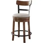 Ashley Valebeck Brown Swivel Counter Stool