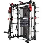 Altas Strength Home Gym Equipment Smith Machine with Pulley System Gym Squat Rack Pull Up Bar Upper Body Strength Training Leg Developer Light