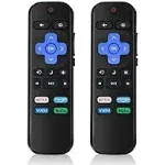 Pack of 2-Replacement Remote Control Only for Roku TV-Compatible for TCL Roku/Hisense Roku/Onn Roku/Sharp Roku/Element Roku/Westinghouse Roku/Philips