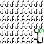 Jucoan 200 Pack Pegboard Hooks J Shape Peg Hooks for 1/4" Pegboard