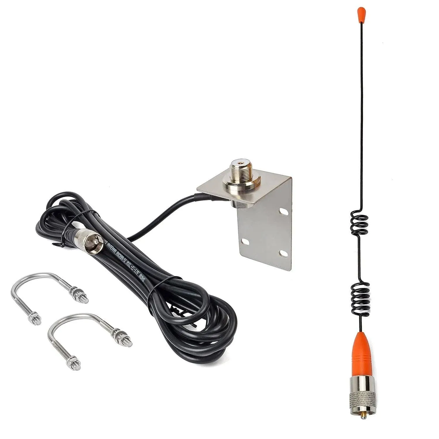 13.4 inch Marine VHF Antenna, 159V02 Low Profile Stainless Steel Boat Antenna w/