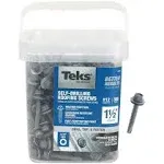 NEW Teks #12 x 1-1/2 in. External Hex Drive Washer Head Roofing Screws 300-Pack