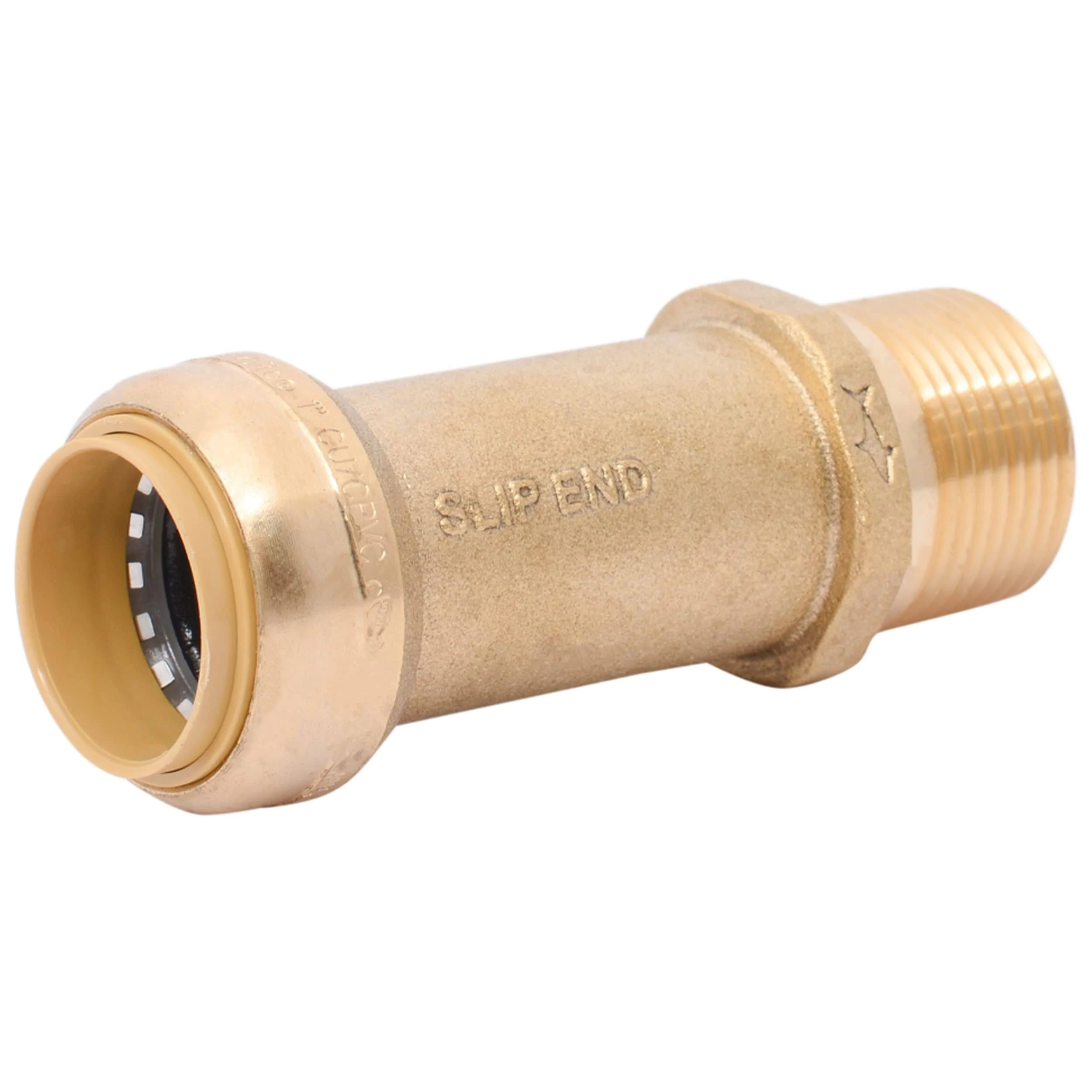 SharkBite Push-to-Connec<wbr/>t Slip Adapter Fitting Brass 1&#034; x 1&#034; MNPT U3140LFA