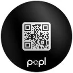 Popl Dot Thin - Digital Business Card for Back of Phone - Tap to Share NFC & QR Code - iPhone & Android (Black)