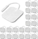 Syrtenty Tens Unit Pads 2"x2" 3rd Gen Reusable Latex-Free Replacement Pads Electrode Pads with Upgraded Sticky Electrode Pads Gel and Non-Irritating