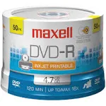 Maxell Dvd-r 50pc 16x Printable (maxell 635129) (638022) (635129/638022)