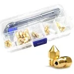 MK8 Nozzles 24 pcs 3D Printer Extruders Brass Nozzles 0.2mm, 0.4mm,0.6mm, 0.8...