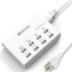 USB Charger, HITRENDS 8 Ports Charging Station 60W/12A Multi Port USB Charging