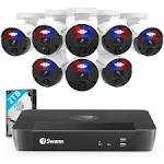 Swann Swnvk-1689808 16 Channel 8-Camera 4K Professional Enforcer Series 2TB PoE CAT5 NVR Security System