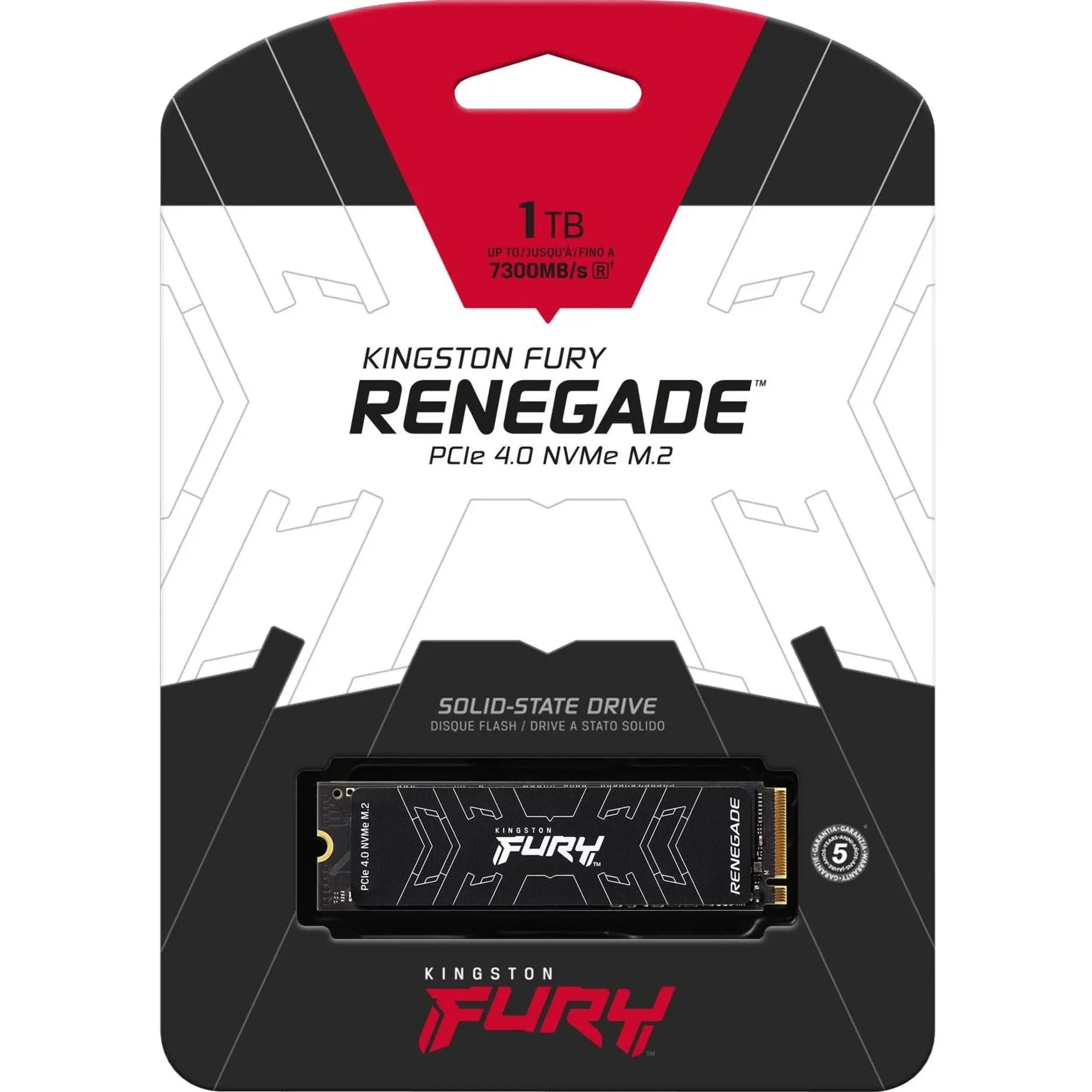 Kingston 1TB Fury Renegade PCIe 4.0 NVMe M.2 2280 SSD SFYRS/1000G