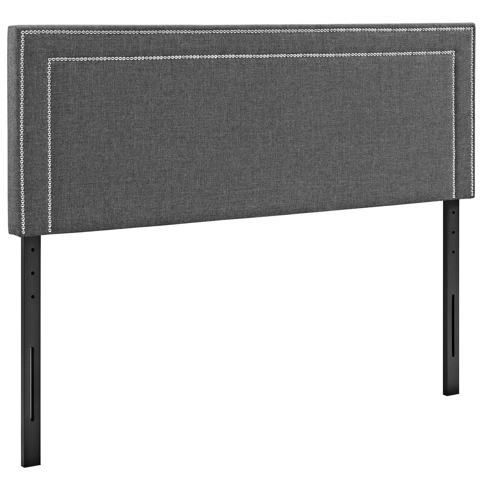 Jessamine Queen Upholstered Fabric Headboard Gray by Modern Living