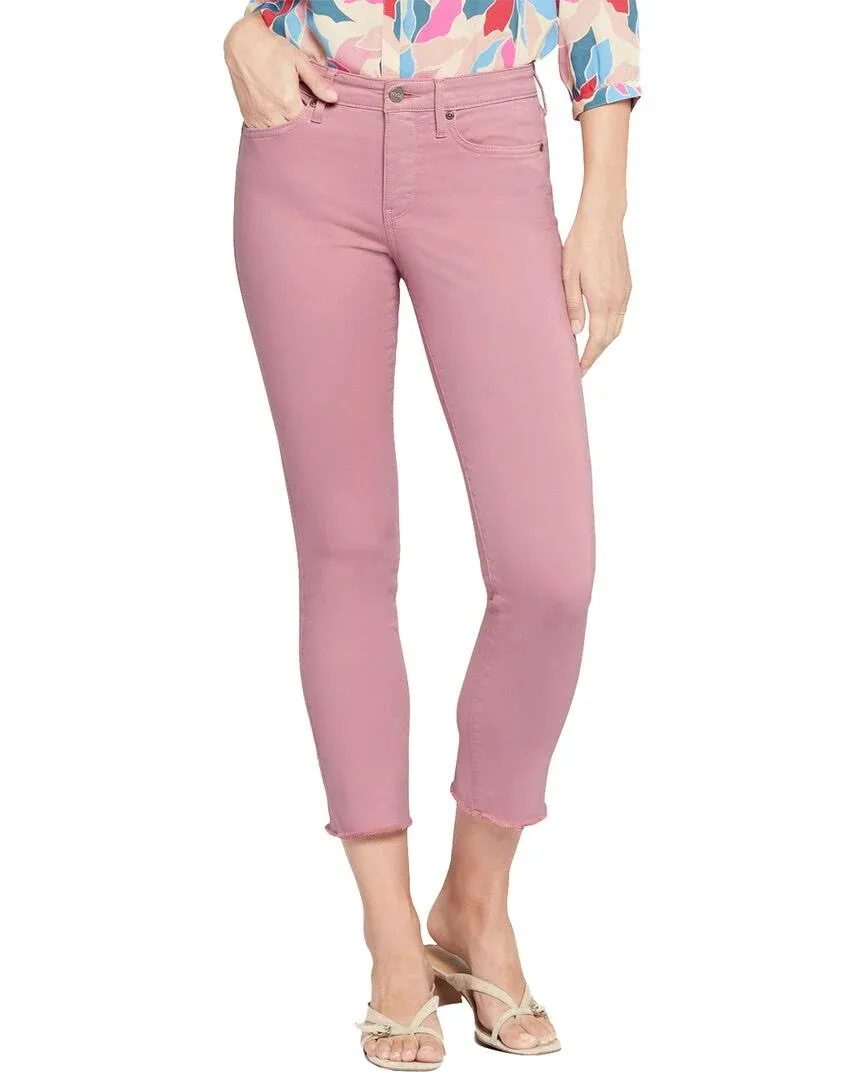 Nydj Womens Sheri Vintage Pink Ankle Crop Jean, 4, Women's