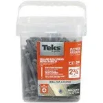 Teks 1/4 in. -14 x 3 in. Phillips Flat-Head Self Drilling Winged Screws (40-Pack) 21378