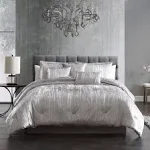 Riverbrook Home Turin Crinkle 7 Piece King Comforter Set - Silver