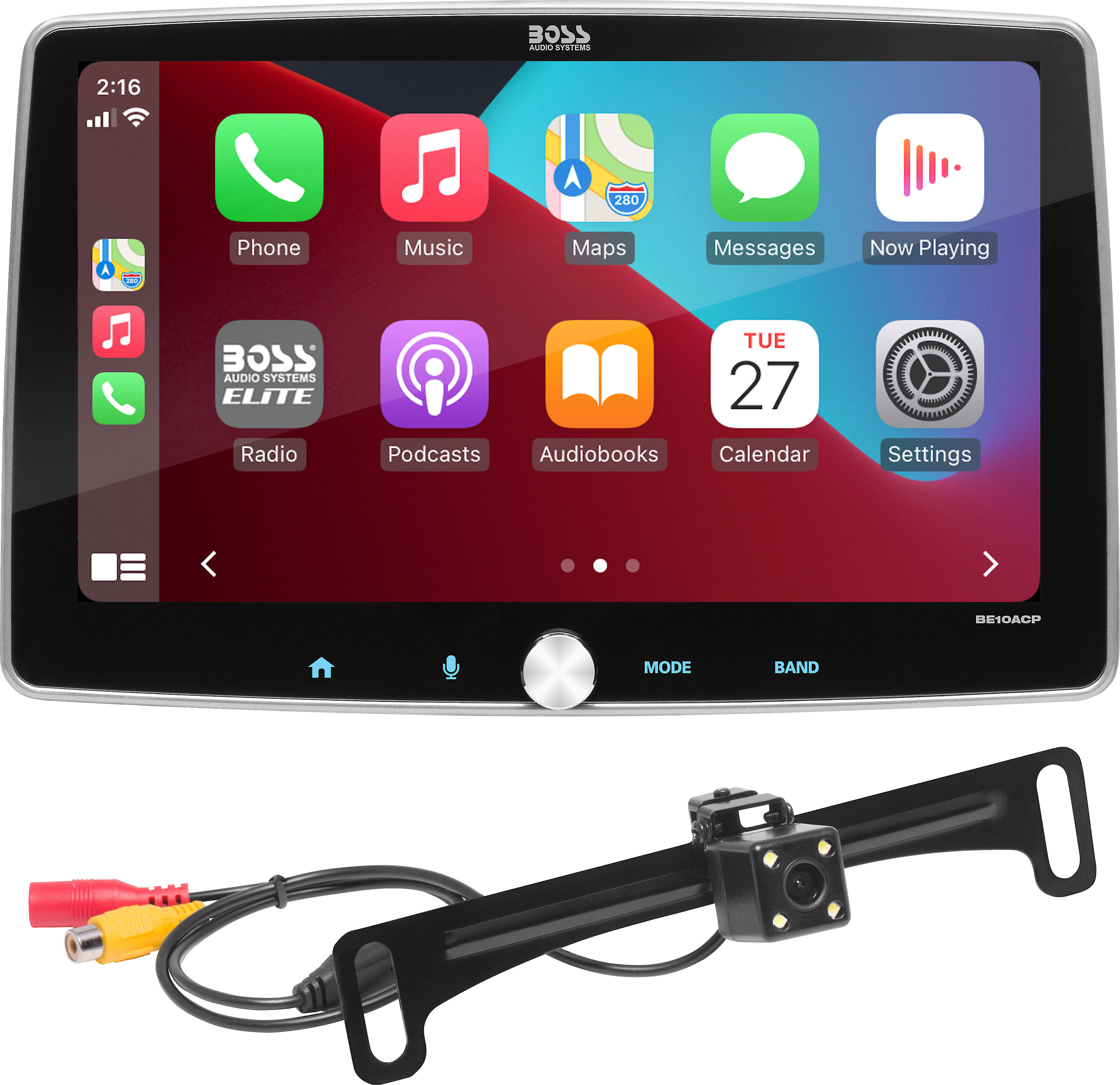 Boss Audio Systems BE10ACP-C Apple Carplay, Android Auto Car Audio Stereo System