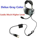 UFQ A28 ANR Aviation Headset Pilot Headset Delux Gray Color with Great ANR Active Noise Reduction Effect