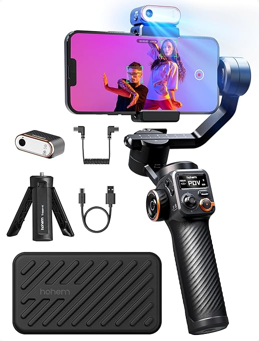 Hohem iSteady M6 Smartphone Gimbal, 3-Axis Phone Gimbal for Android and iPhone 16 Pro Max