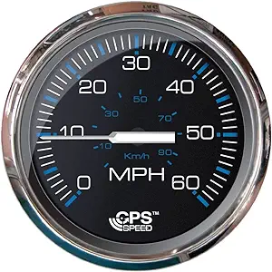 Faria Chesepeake Black SS 4" Studded Speedometer - 60MPH (GPS)