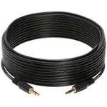 3.5mm to 3.5mm Male Audio Stereo Cable - 3ft, 6ft, 12ft, 25ft, 50ft, 100ft (25FT)