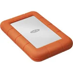 LaCie Rugged Mini 2TB External Hard Drive Portable HDD - USB 3.0/ 2.0 Compatible, Drop Shock Dust Rain Resistant Shuttle Drive, For Mac And PC Computer (LAC9000298), orange