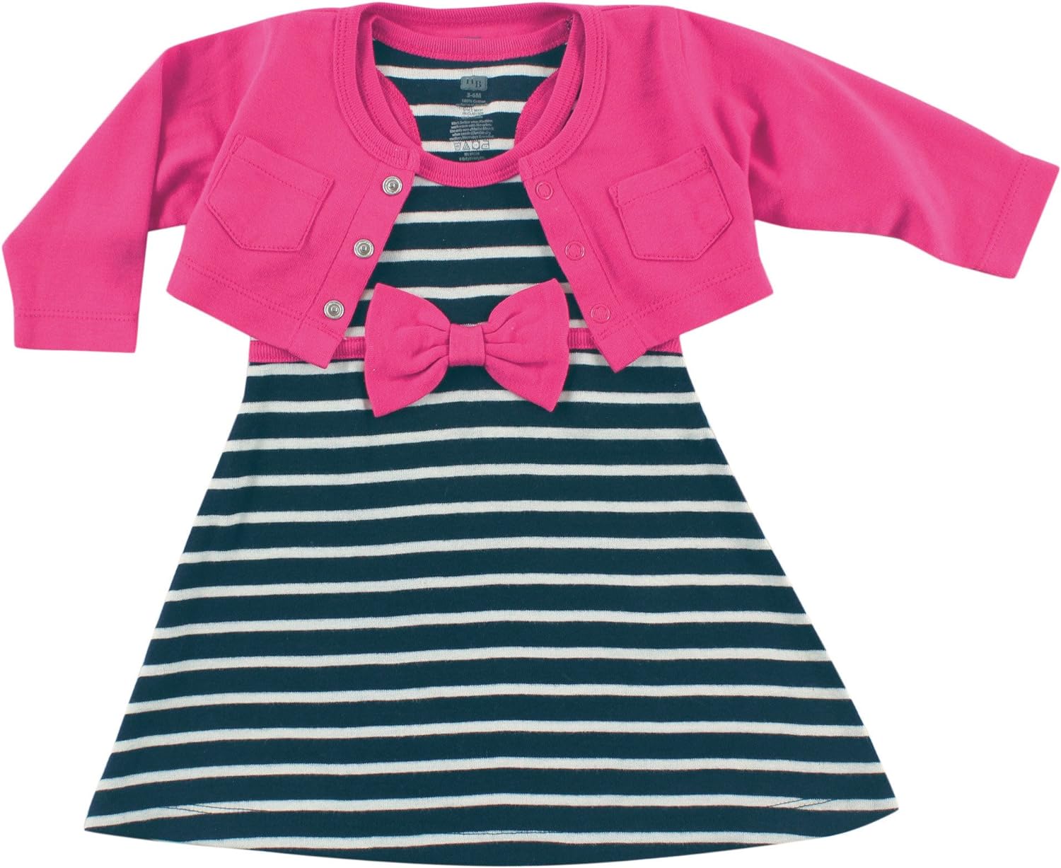 Hudson Baby Cotton Dress and Cardigan Set