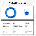 Pneumatic Tubing Blue PU Air hose Pipe Tube Kit 6mm OD 4mm ID 39.4ft/12 Meter for Air Line or Fluid Transfer