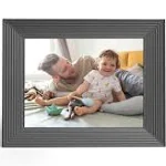 Aura Mason WiFi Digital Picture Frame | The Best Digital Frame for Gifting | Send Photos from Your Phone | Quick, Easy Setup in Aura App | Free Unlimited Storage | White Quartz