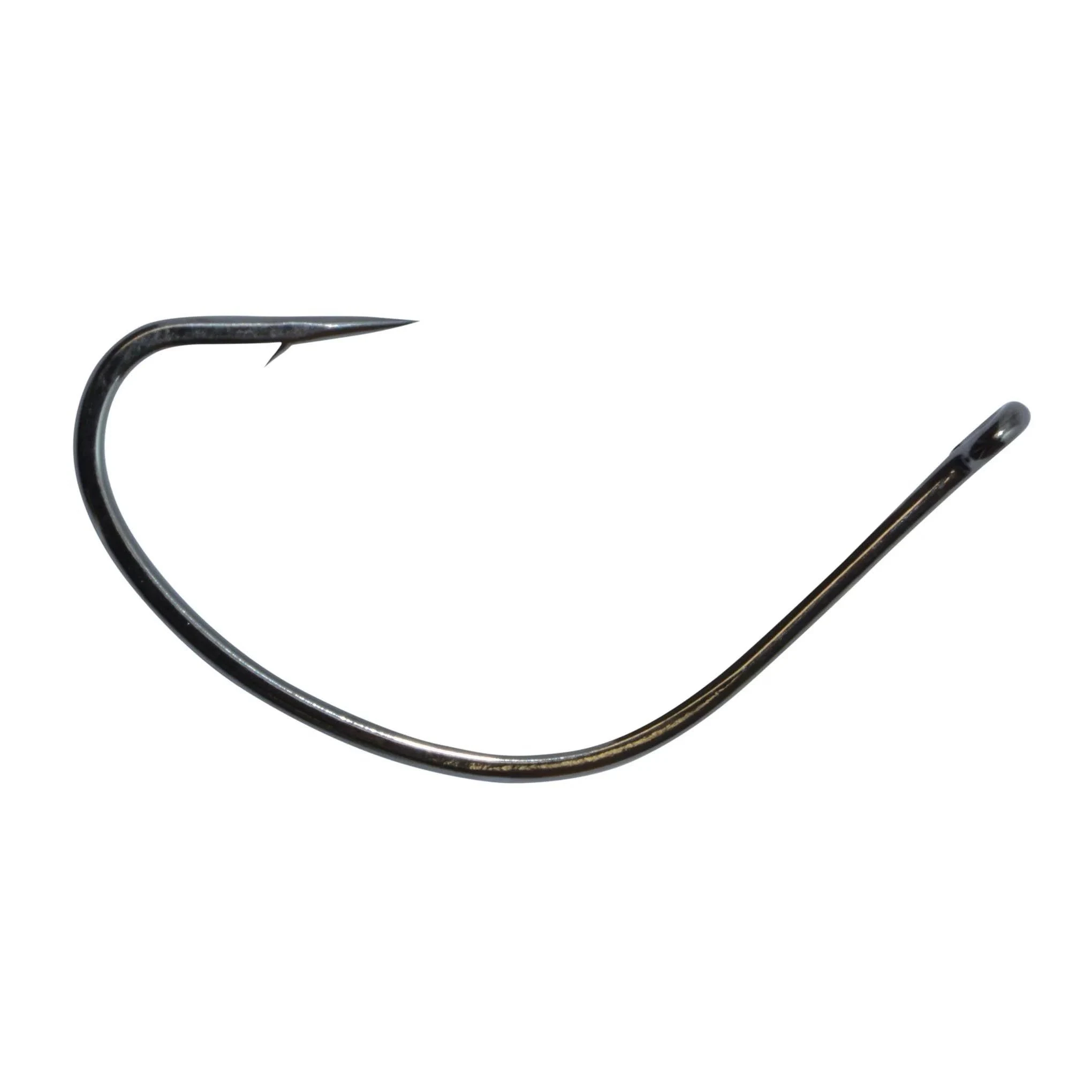 Gamakatsu Shiner Hook Straight Eye - Black, Size 4, 7pk