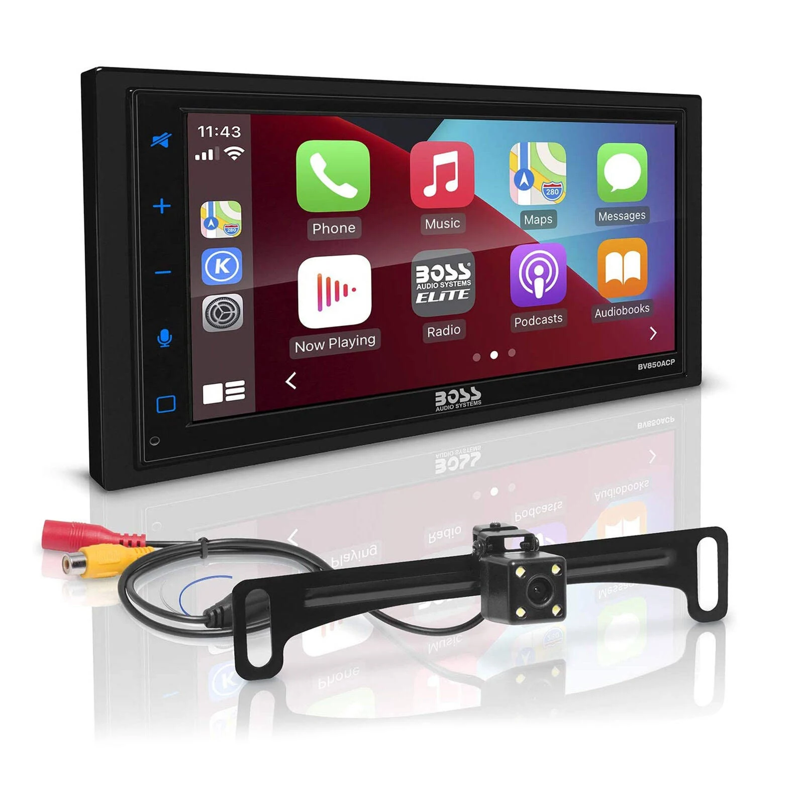 Boss BV850ACP 6.75 Inch Multimedia Receiver with Apple CarPlay/Android Auto