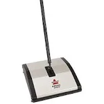 Bissell Natural Sweep Carpet and Floor Sweeper with Dual Rotating System and 2 Corner Edge Brushes, 92n0a, 4, Silver