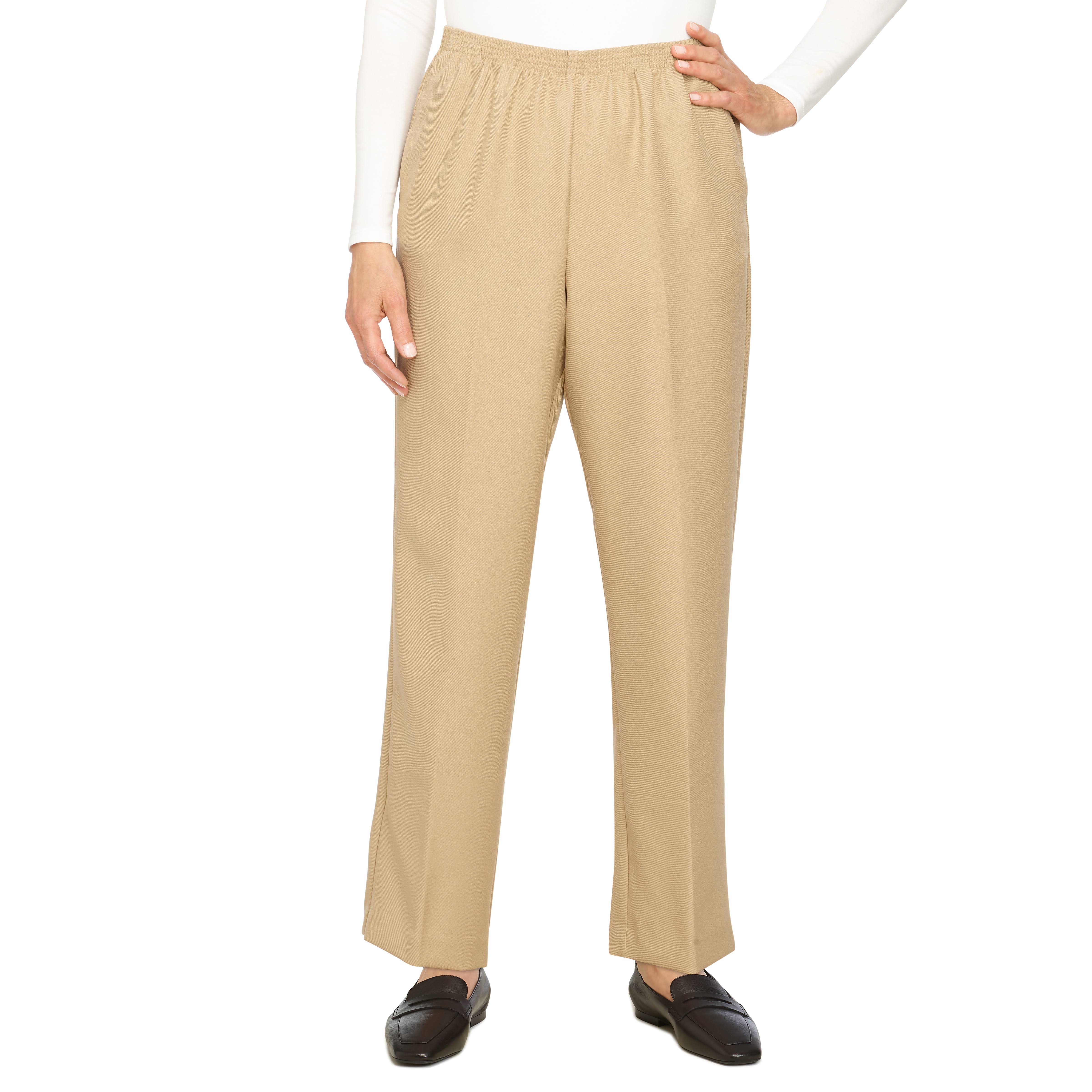 Alfred Dunner Women's Classic Pants, Tan 10