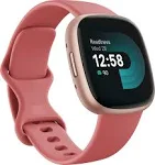 Fitbit Versa 4 Health and Fitness Smart Watch (Black/Graphite) with Built-in GPS, 6 Day Battery Life, S & L Bands, Bundle with 3.3foot Charge Cable, Wall Adapter, Screen Protectors & PremGear Cloth