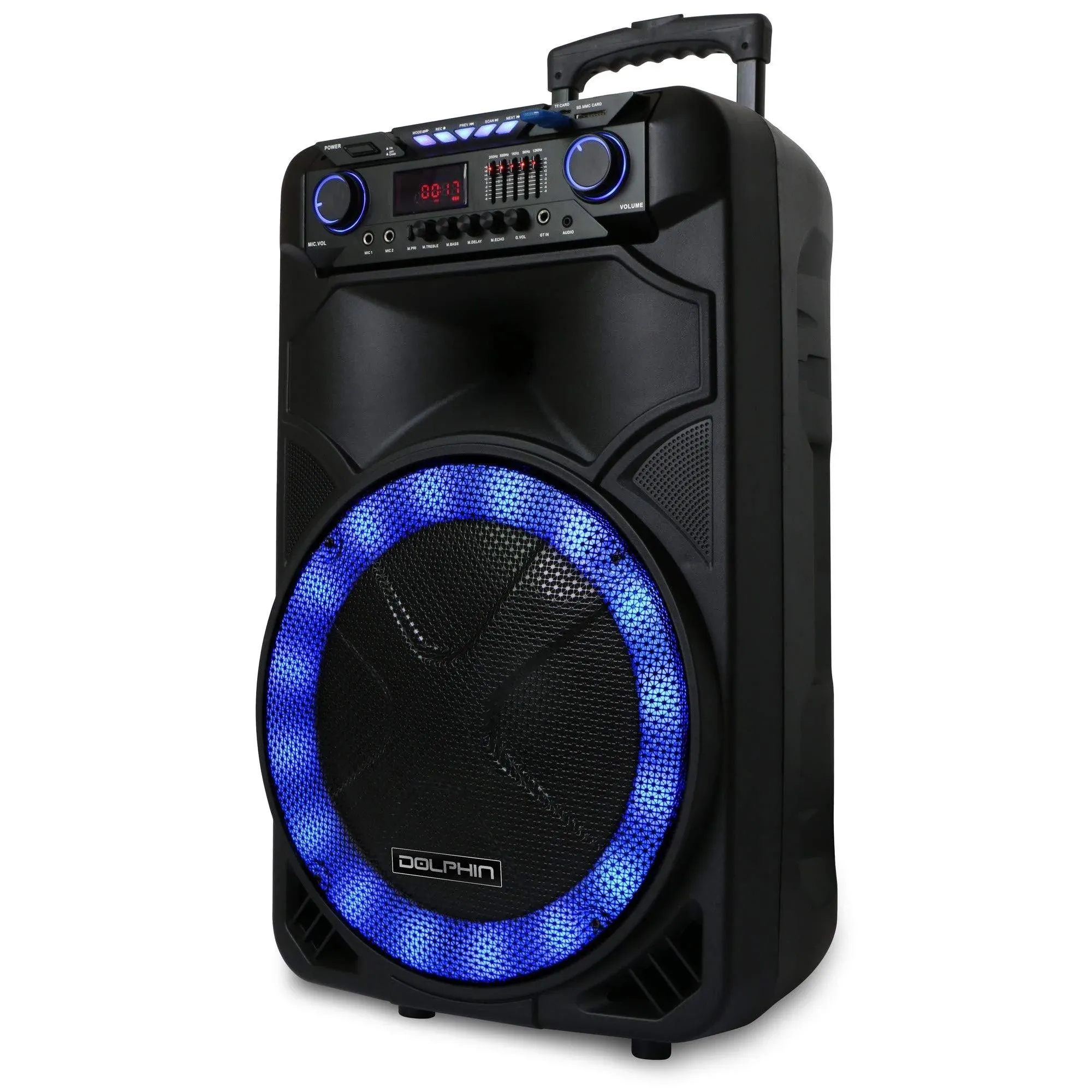 Norcent NSP-1500 Portable Bluetooth Party DJ Speaker System Wireless Microphone