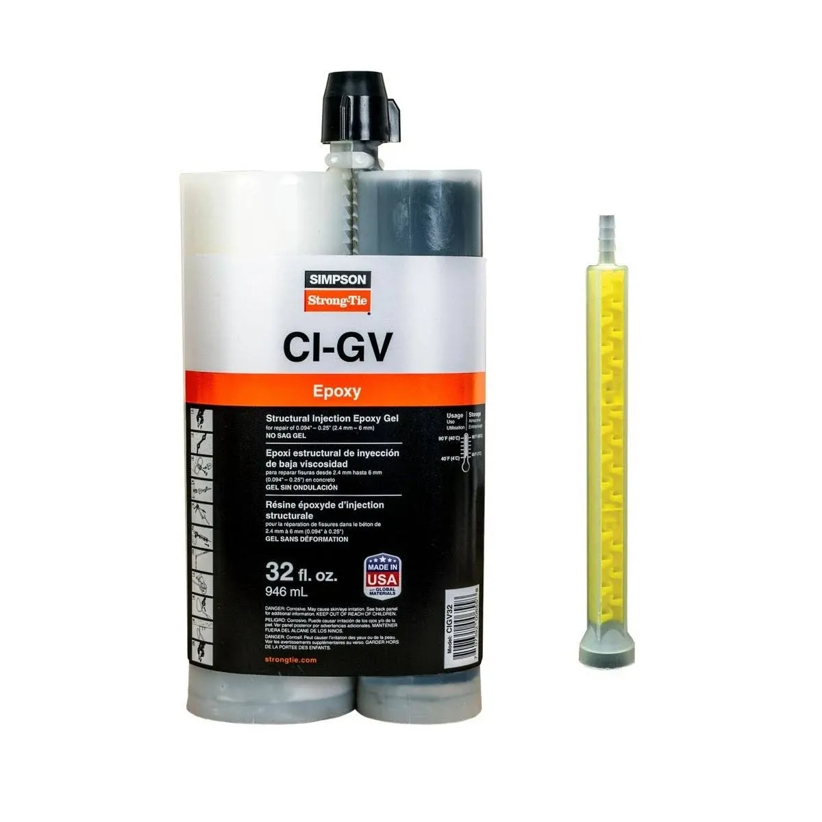 Simpson CIGV32 Structural Injection Epoxy Cartridge