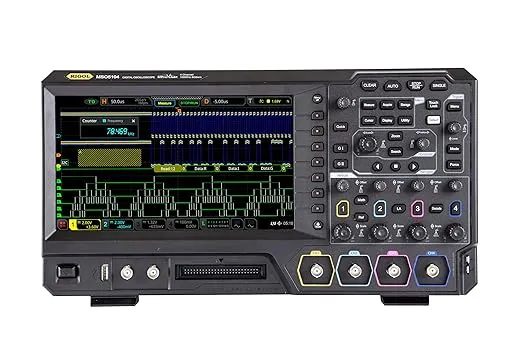 Rigol MSO5104 100 MHz Mixed Signal Oscilloscope with 4 Analog Channels and UltraVision II High-Speed Oscilloscope