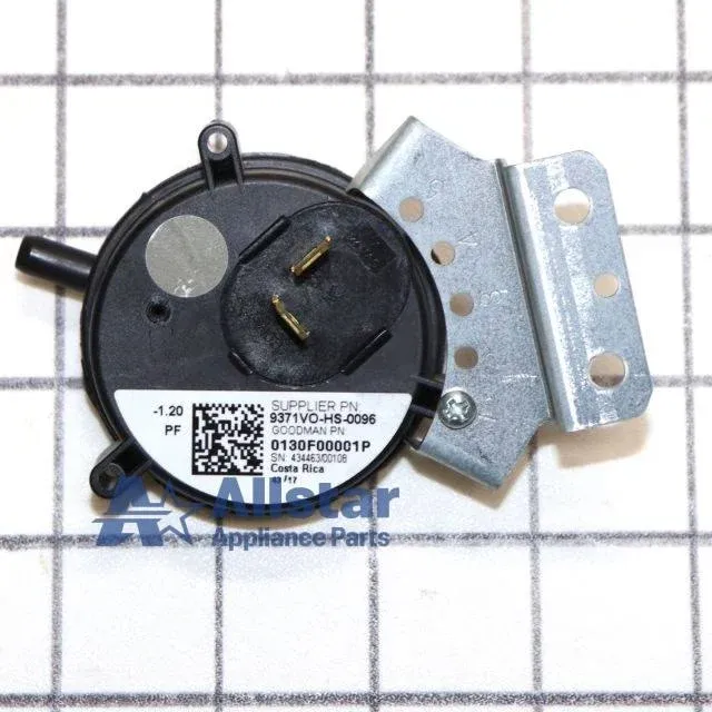 Furnace Air Pressure Switch Fits Goodman Amana Janitrol 0130F00001P 1.20&#034;