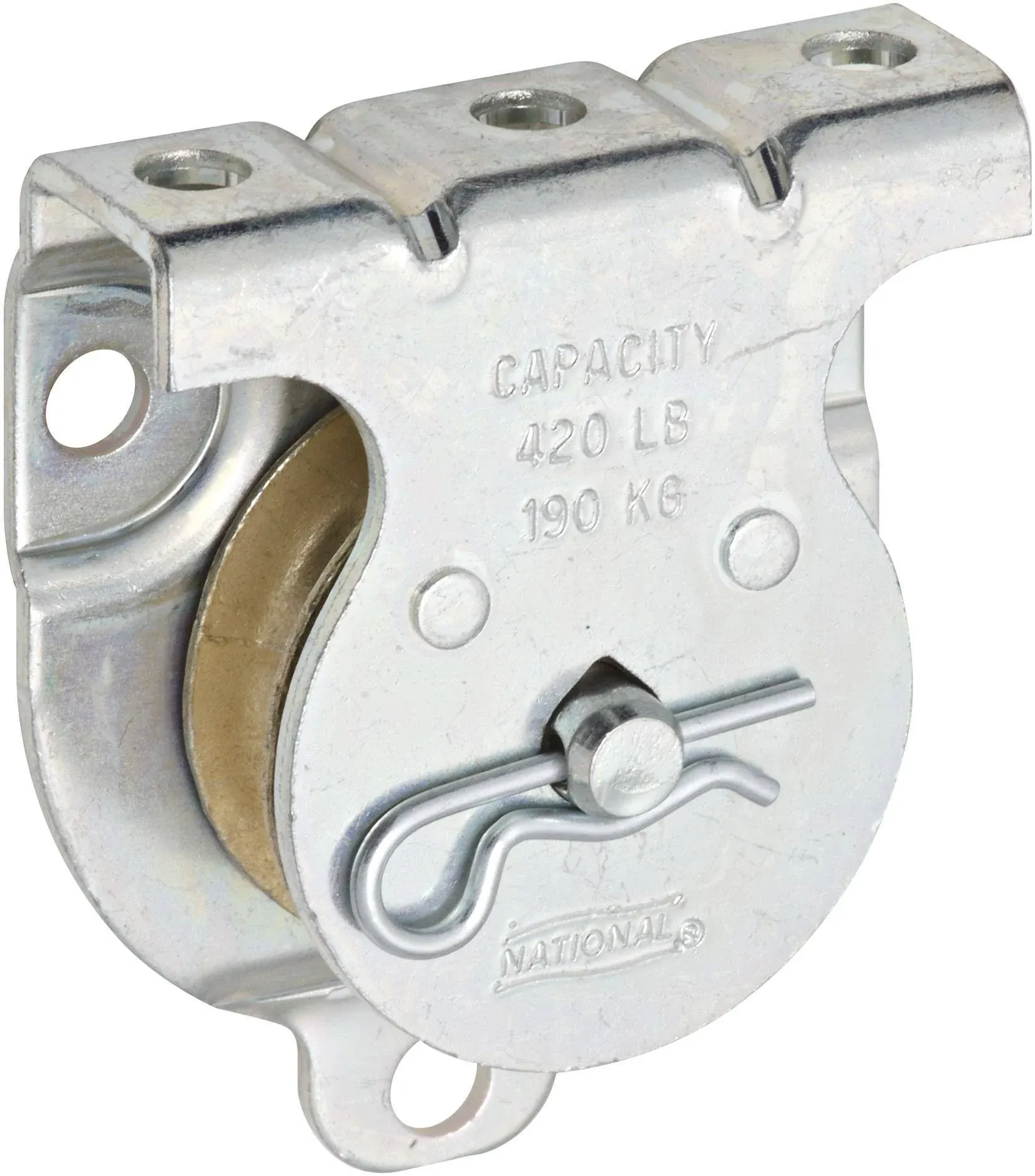 National Hardware N233-247 3219BC Wall/Ceiling Mount Single Pulleys in Zinc, 1-1/2 in.