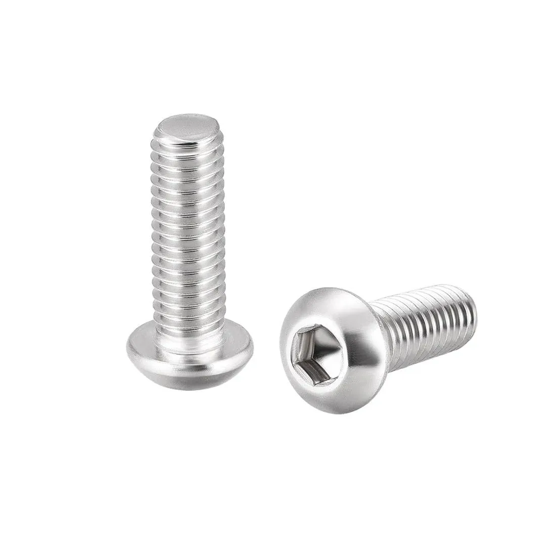 Uxcell M4x50mm Machine Screws Hex Socket Round Head Screw 304 Stainless Steel ...