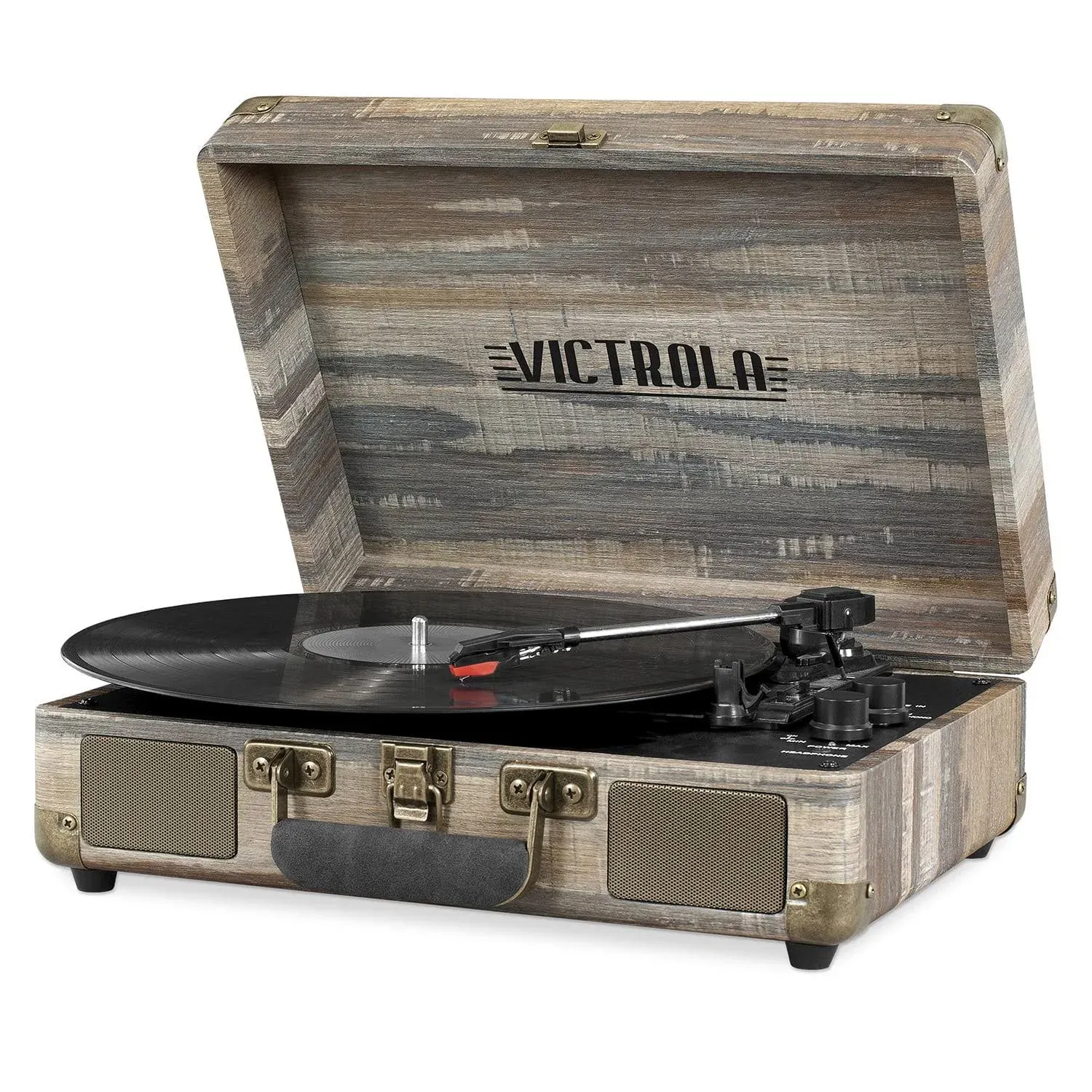 Bluetooth Suitcase Record Player with 3-Speed Turntable Victrola