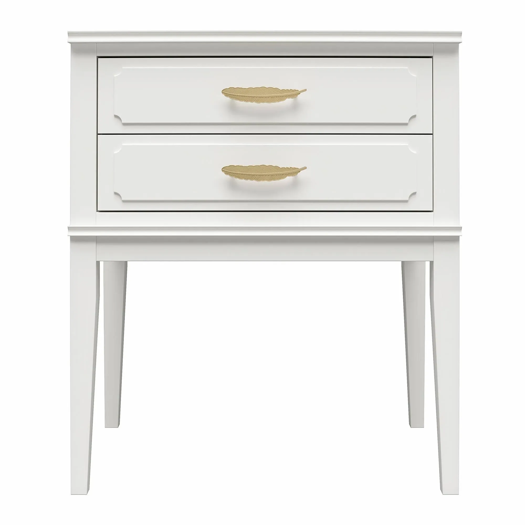 Stella Accent Table, White, 15.6D x 23.6W x 28H in