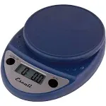 Escali Digital Food Scale LCD Modern Sealed Buttons and Display Auto-off Blue