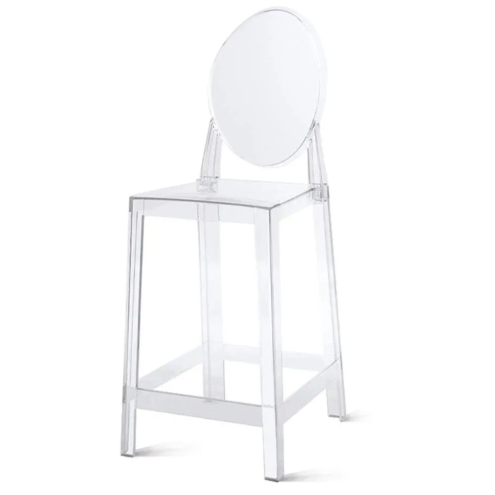 2xhome Transparent Ghost Bar Stool