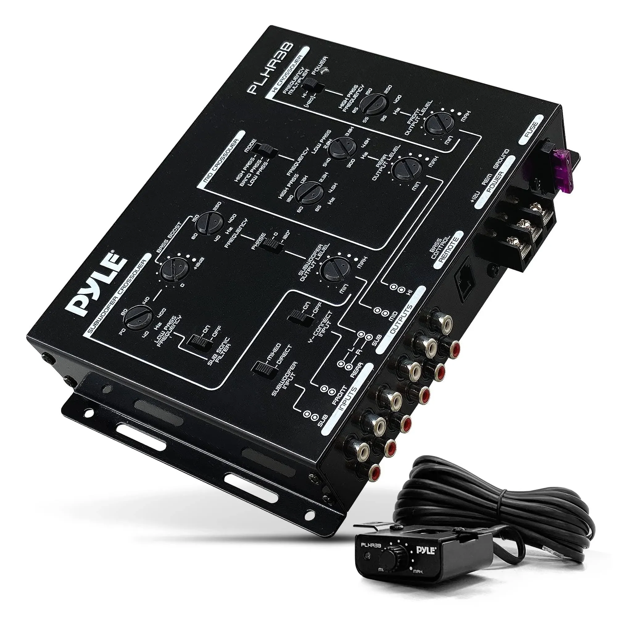 Pyle 3-Way Electronic Audio Crossover Network Hi-Pass Low-Pass Channel 12dB