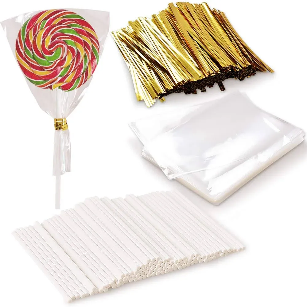 Newk 1000 Pcs Lollipop Set Including 100 Pack Lollipop Treat Sticks, 100 Pieces ...