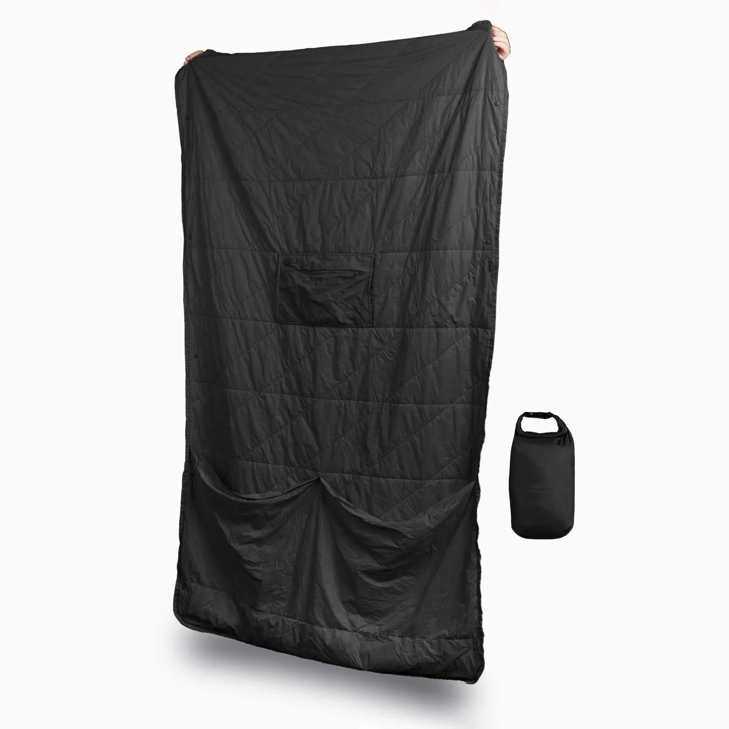 Gravel Layover Ultra-Compact Packable Down Blanket for Travel & Camping - Lightweight, Warm Travel Blanket Airplane, Car Blanket, Camping Blankets for Cold Weather - Includes Carrying Pouch (Spruce)